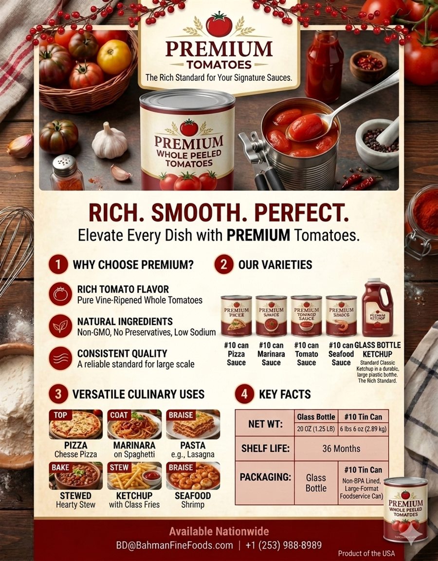 Premium tomato sauce varieties and serving ideas